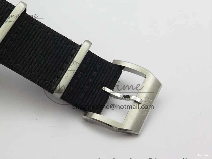 MIROTIME 1222 Pilot IW326901 Real Ceramic MK 1:1 Best Edition Black Dial On Nylon Strap MIYOTA FastDry 7126